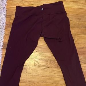 Maroon Lululemon Leggings